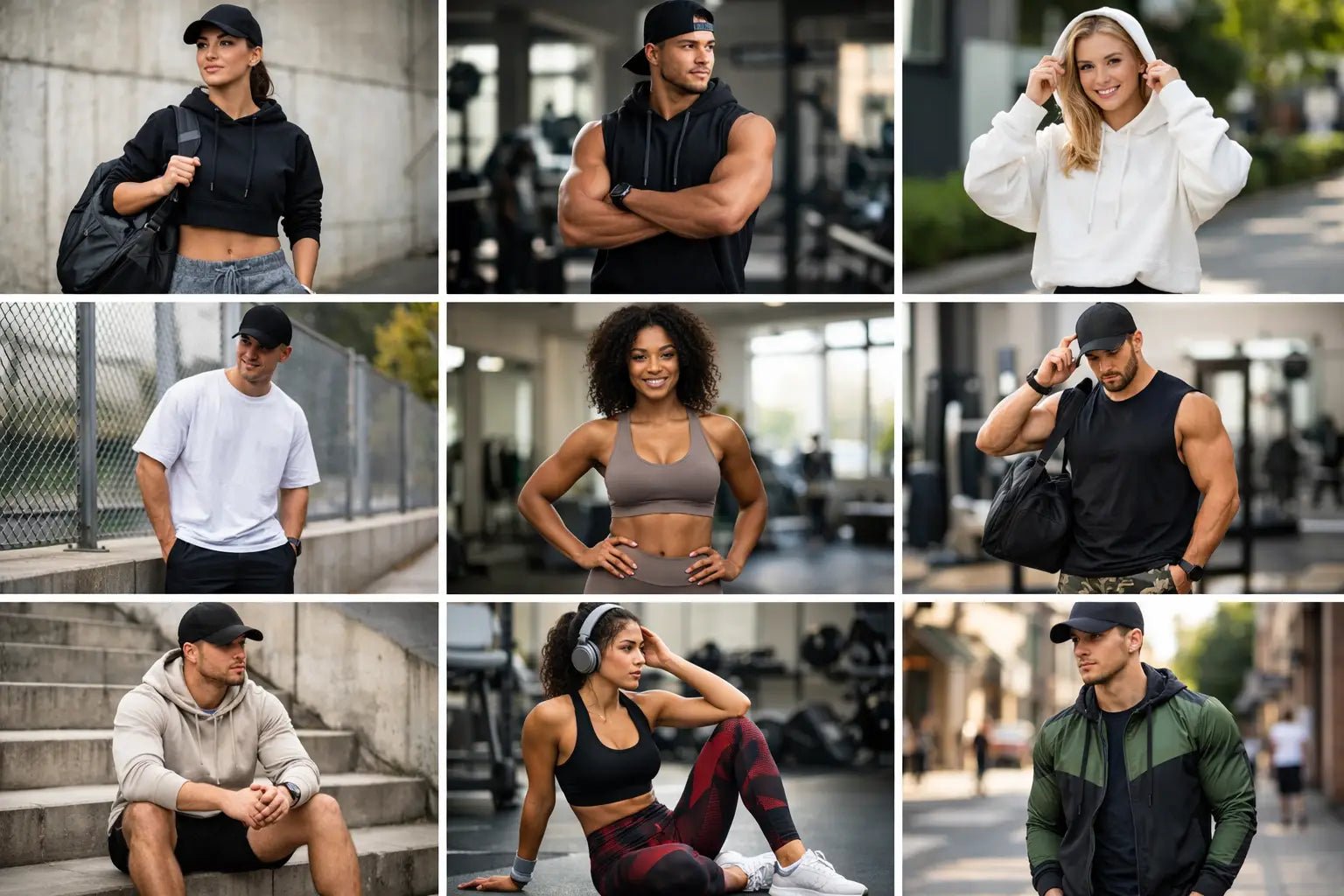 9 gym streetwear outfit ideen mit Haltung